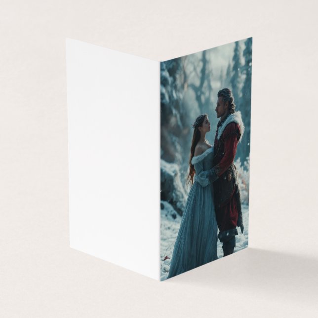 En man och en vacker flickbild visitkort (Utsida)