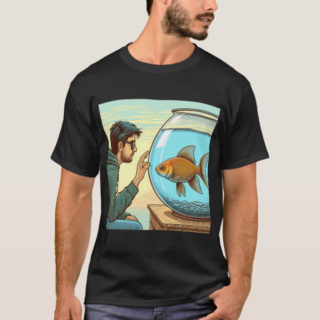 En man och hans fisk t shirt (Framsida)