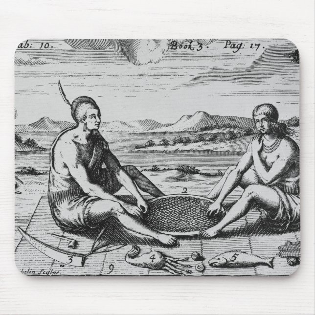 En man och hans fru på middagen, 1705 musmatta (Framsidan)