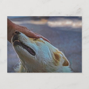 En man och hans hund, vykort