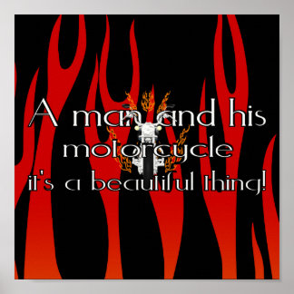 En man och hans motorcykel poster