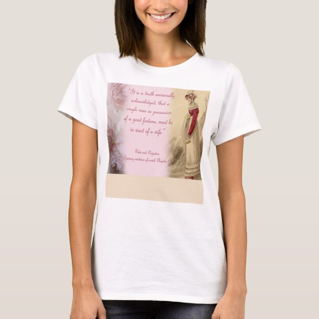 En man, Pride och fördomsfullt Jane Austen Tee (Framsida)