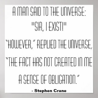 En man sa till universum.. poster