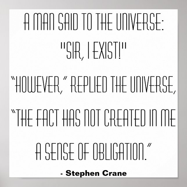 En man sa till universum.. poster (Framsidan)