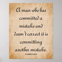En man som.. Inspirational Confucius Quote Poster