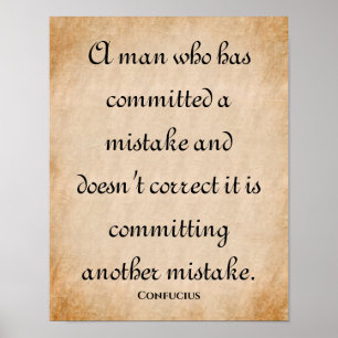 En man som.. Inspirational Confucius Quote Poster