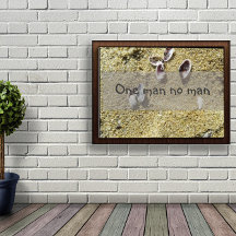 En man som inte säger poster