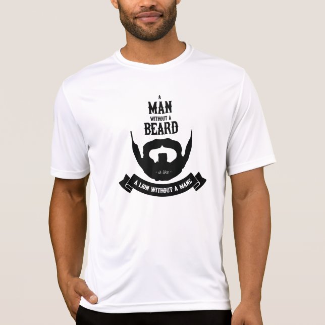 En man utan ett skägg tee shirt (Framsida)