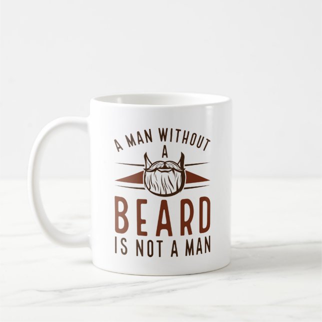 En man utan skägg är inte en man kaffemugg (Vänster)
