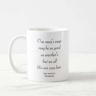 En man väg kaffemugg