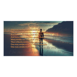 En man vaken fototryck