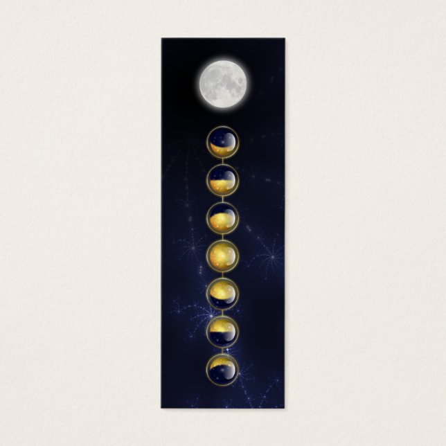 En månad i Måne Bokmärken Litet Visitkort (Framsidan)