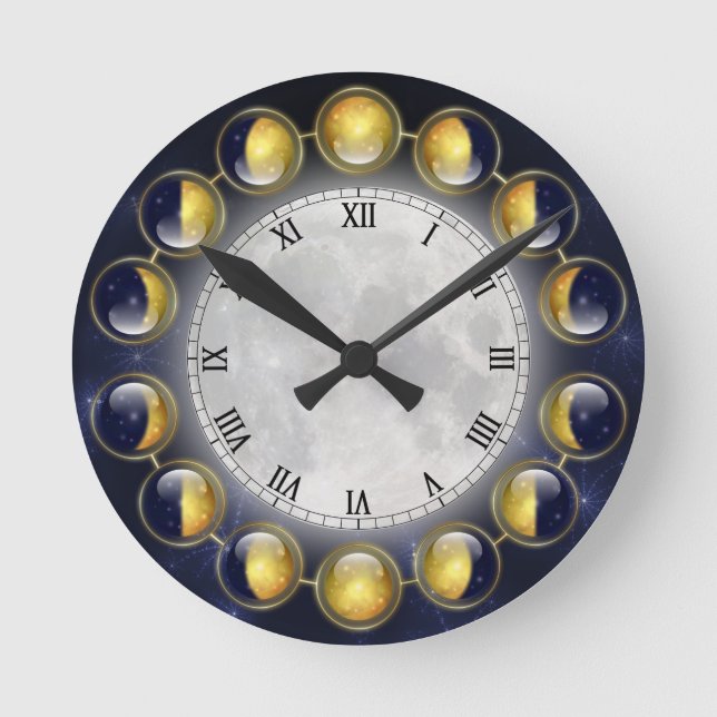 En månad i Måne-klostrets livstid Rund Klocka (Framsida)