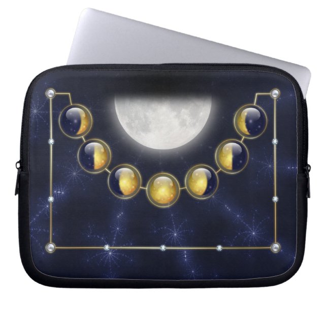 En månad i Måne Laptop sleeve (Framsidan)