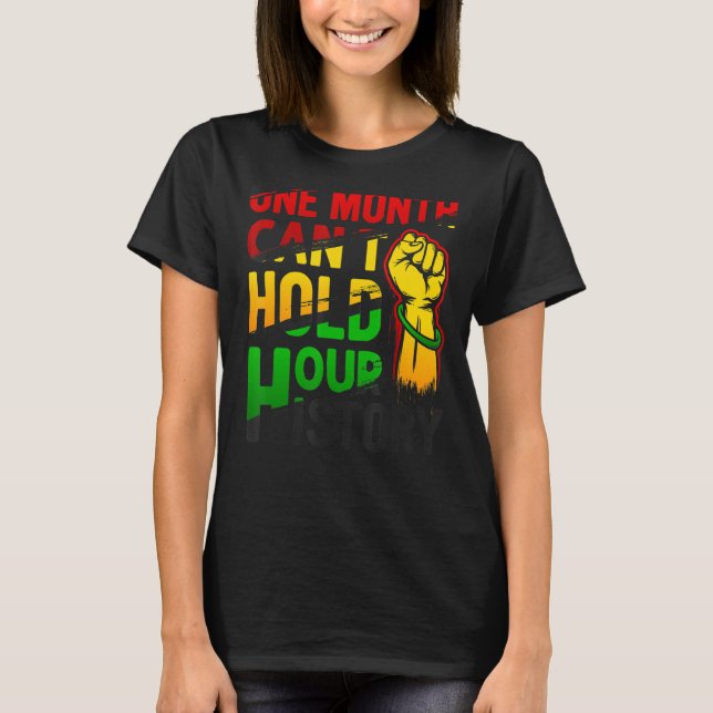 En månad kan hålla vår historia afrikansk t shirt (Framsida)