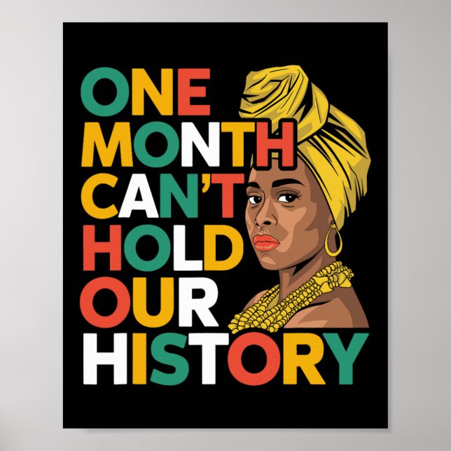 En månad kan inte hålla vår afrikanska svarta hist poster (Framsidan)