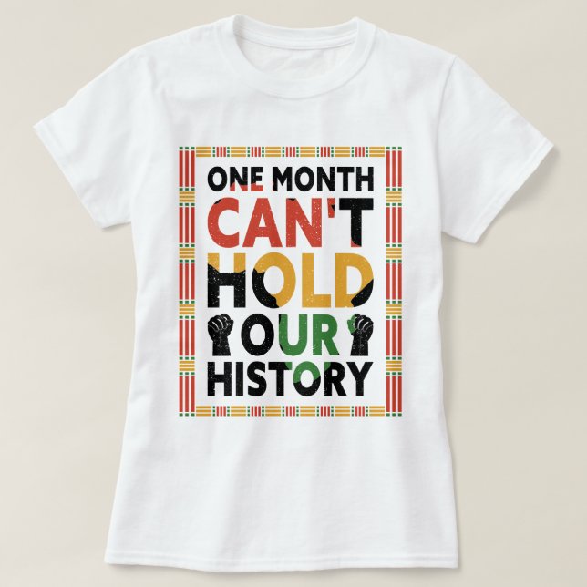 En månad kan inte hålla vår anteckningsbok för his t shirt (Design framsida)