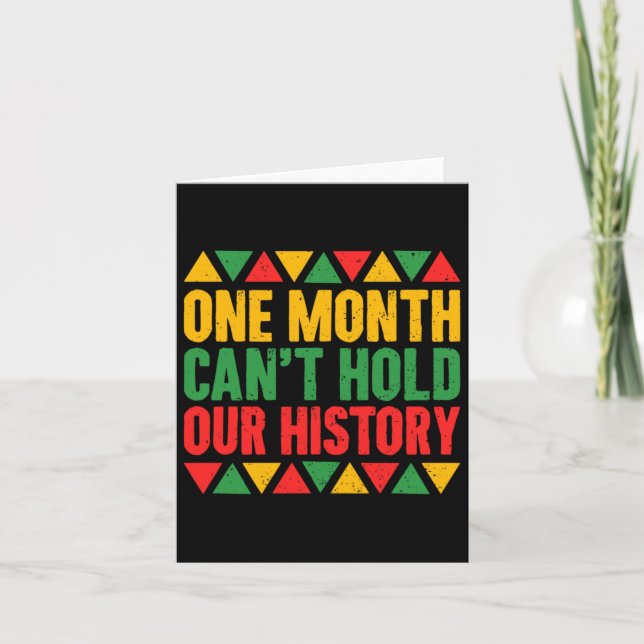 En månad kan inte hålla vår historia - Afrika Amer Kort (Framsida)