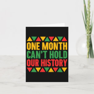 En månad kan inte hålla vår historia - Afrika Amer Kort