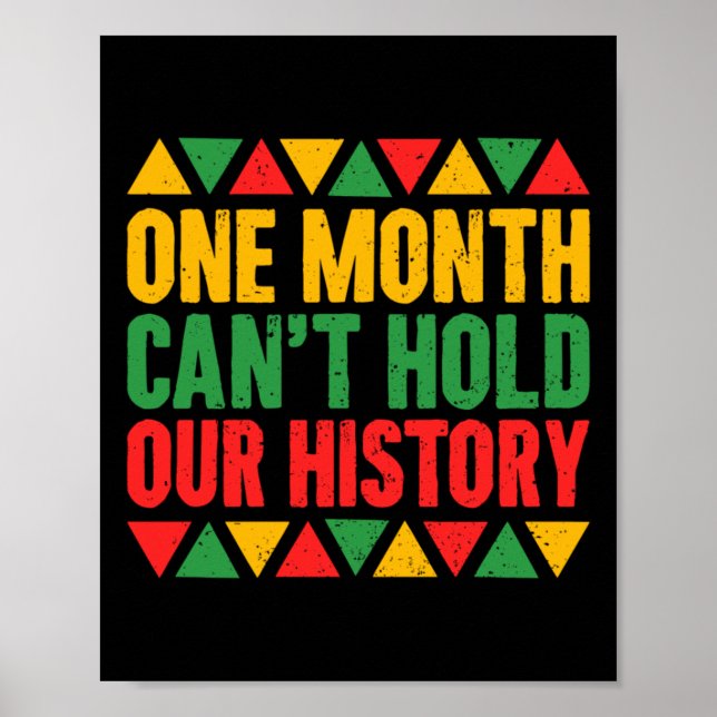 En månad kan inte hålla vår historia - Afrika Amer Poster (Framsidan)