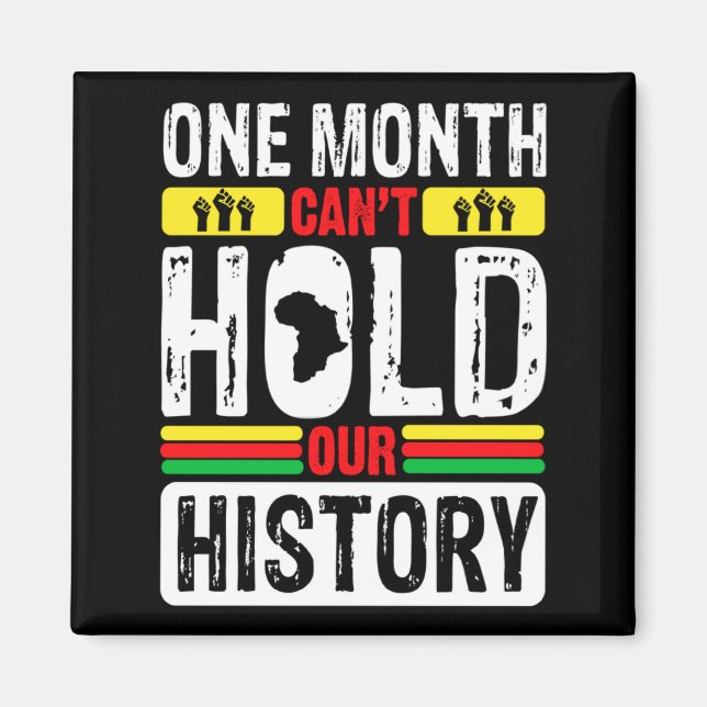En Månad Kan Inte Hålla Vår Historia Afrikansk Sva Magnet (Framsidan)