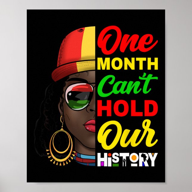 En Månad Kan Inte Hålla Vår Historia Melanin Afrik Poster (Framsidan)