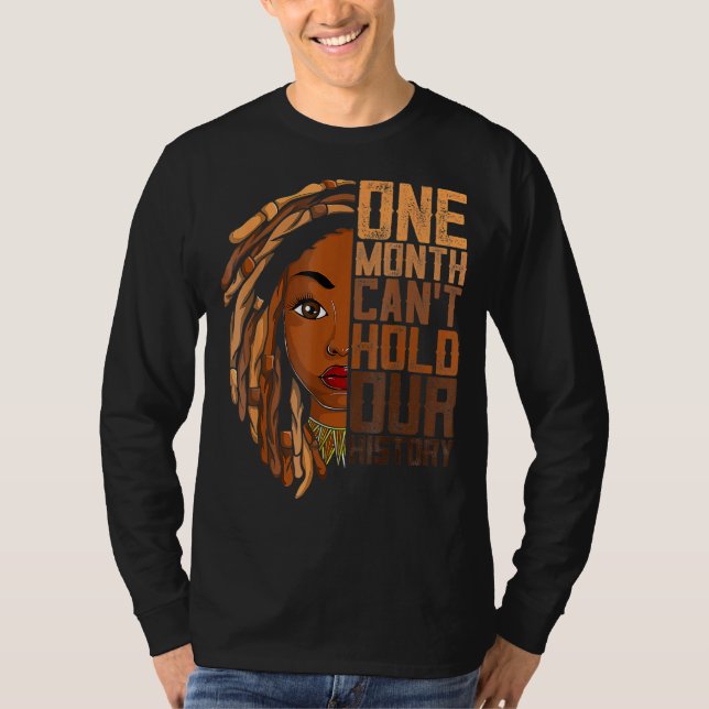 En månad kan inte hålla vår historiebild afrikansk t shirt (Framsida)