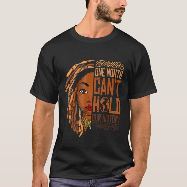 En månad kan inte hålla vår historiebild afrikansk t shirt (Framsida)