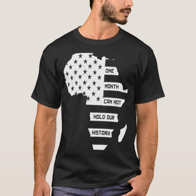 En månad kan inte hålla vår historik Afrika Karta  T Shirt (Framsida)