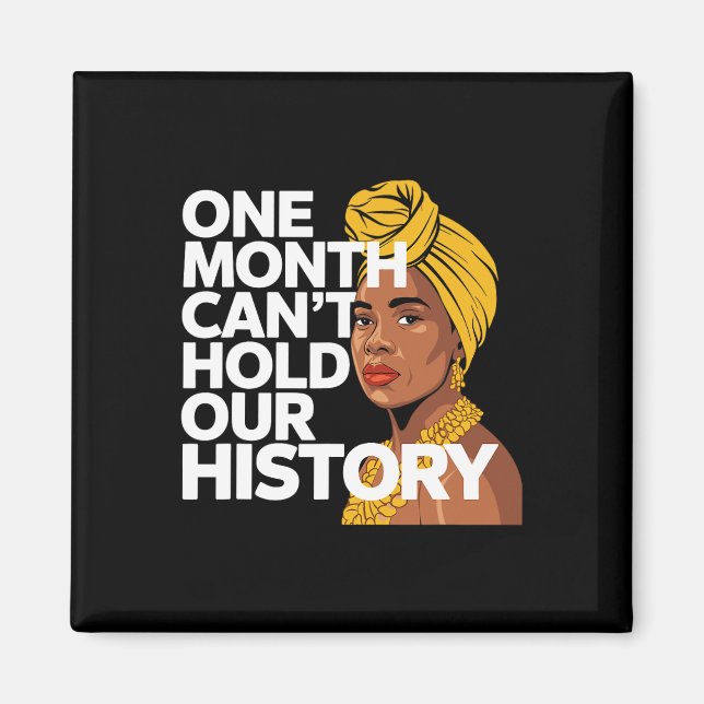 En månad kan inte rymma vår historia Afrikansk sva Magnet (Framsidan)