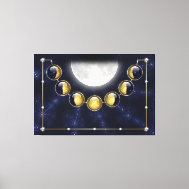 En månad under Kanvastrycket Måne Canvastryck (Framsida)