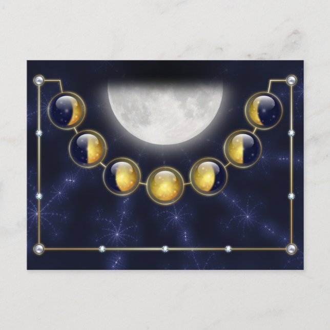 En månad under Måne-vykortets livstid Vykort (Framsida)