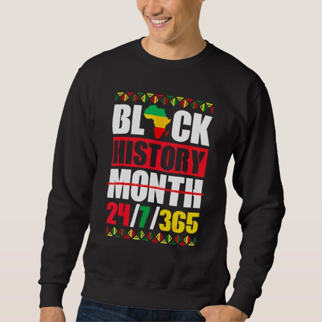 En månads Cant-kvart vår historieplan över afrikan Lång Ärmad Tröja (Framsida)