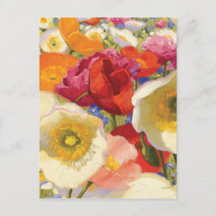 En mängd blommor vykort