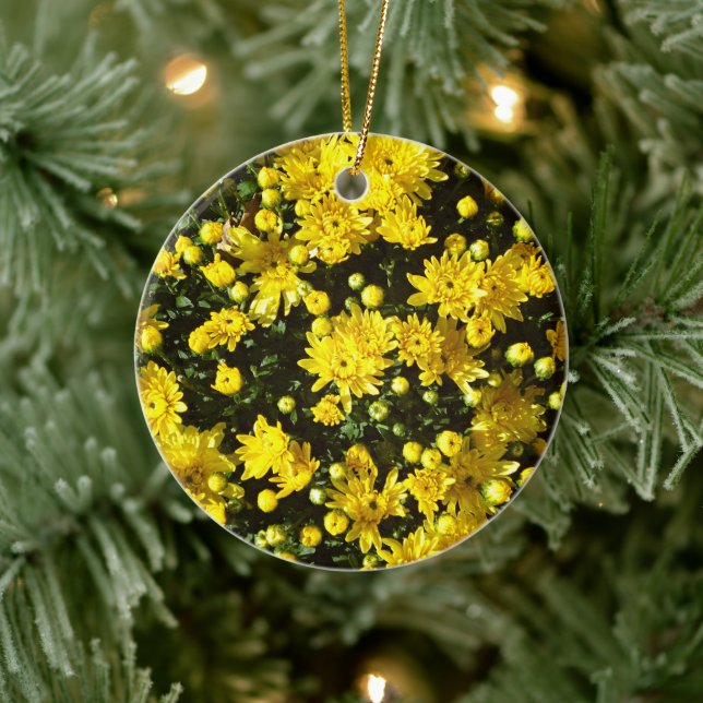 En mängd Gult Morsa Julgransprydnad Keramik (Träd)