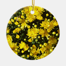 En mängd Gult Morsa Julgransprydnad Keramik