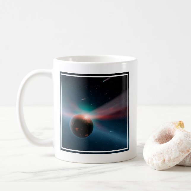 En mängd kometer i ETTA-korvi-systemet. Kaffemugg (Med munk)