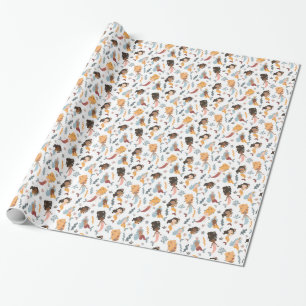 En mängd sjöjungfrur presentpapper