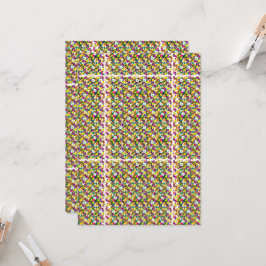 en mångfärgad bakgrund med fyrkanter och prickar inbjudningar