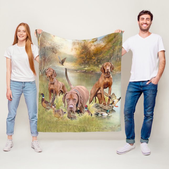 En mångsidig aristokrat i ungerska Vizsla Fleecefilt (På plats)