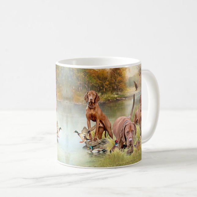 En mångsidig aristokrat i ungerska Vizsla Kaffemugg (Framsida höger)