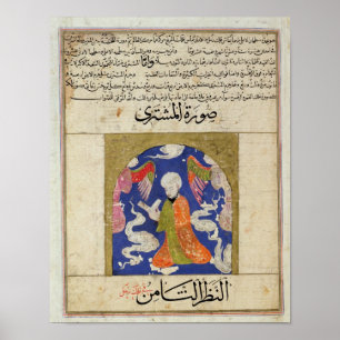 En manläsning, illustration poster