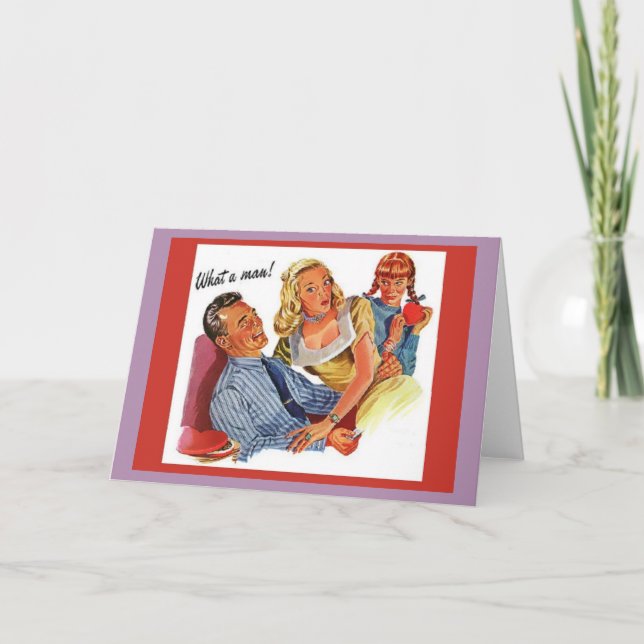 En Manly Valentindag Helgkort (Framsida)