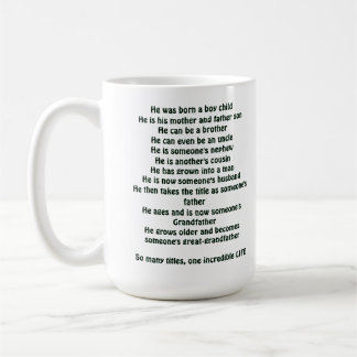 “En mans livsstadier t-shirt” Kaffemugg
