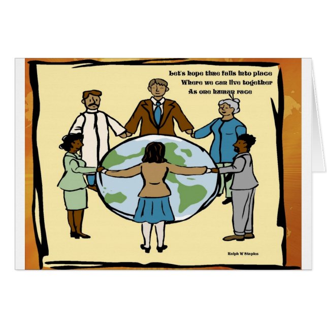 En mänsklighet hälsningskort (Framsidan Horizontal)