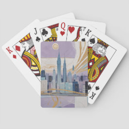 En månstadsscen casinokort