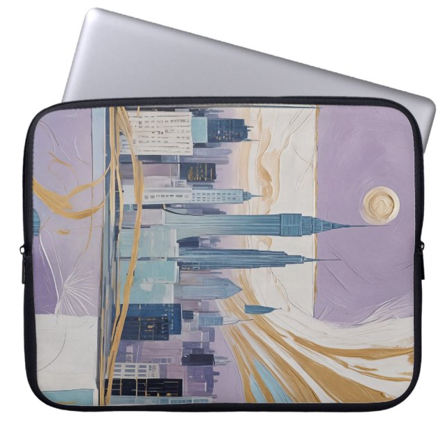 En månstadsscen laptop fodral (Framsidan)