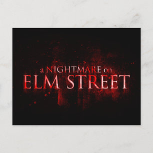 En mardröm på Elm Street Blodig text Helg Vykort