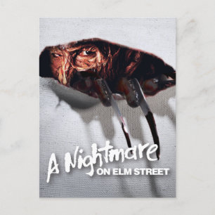En mardröm på Elm Street Freddy Krueger tittar Helg Vykort
