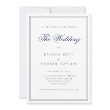 En marin blå modern minimalist Bröllop i